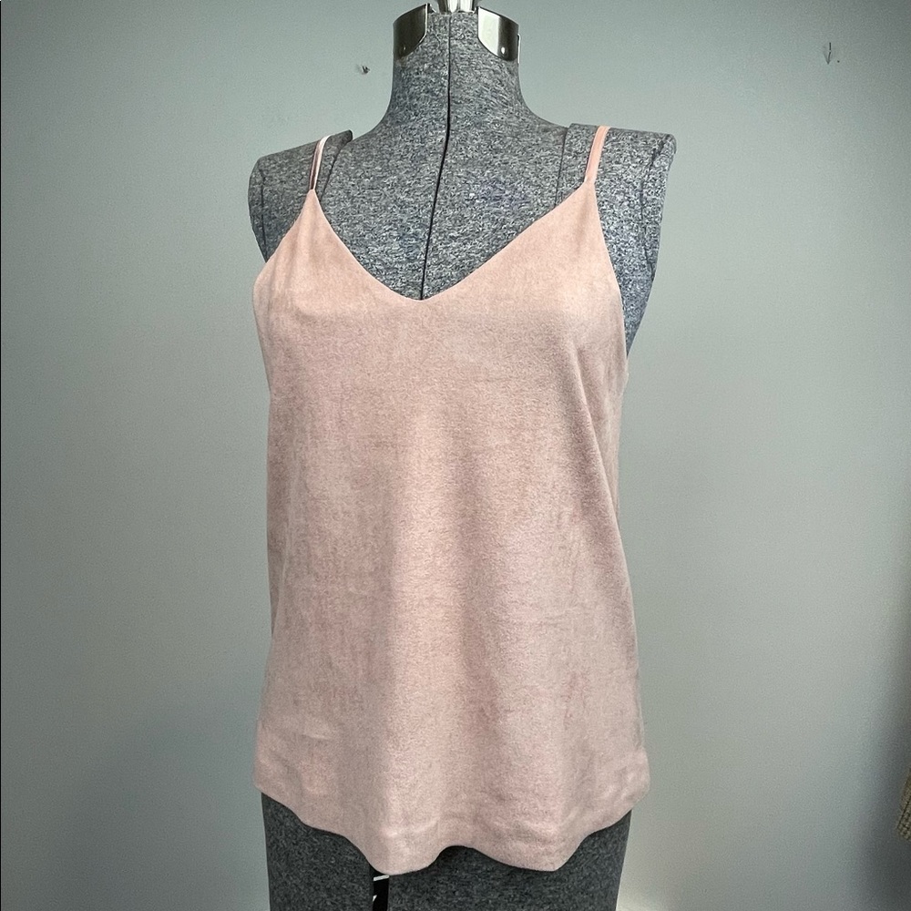 Brunette the Label Blush Faux-Suede Camisole oversize fit